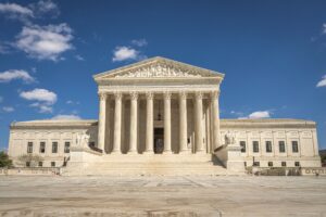 Front view of the United States Supreme Court building